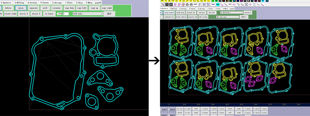 gasket-cutting-machine-nesting-software software de agrupamento de máquina de corte de juntas
